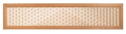 Kumiko Lattice with Stained-Glass Inserts: Asanoha Pattern (麻の葉組子)